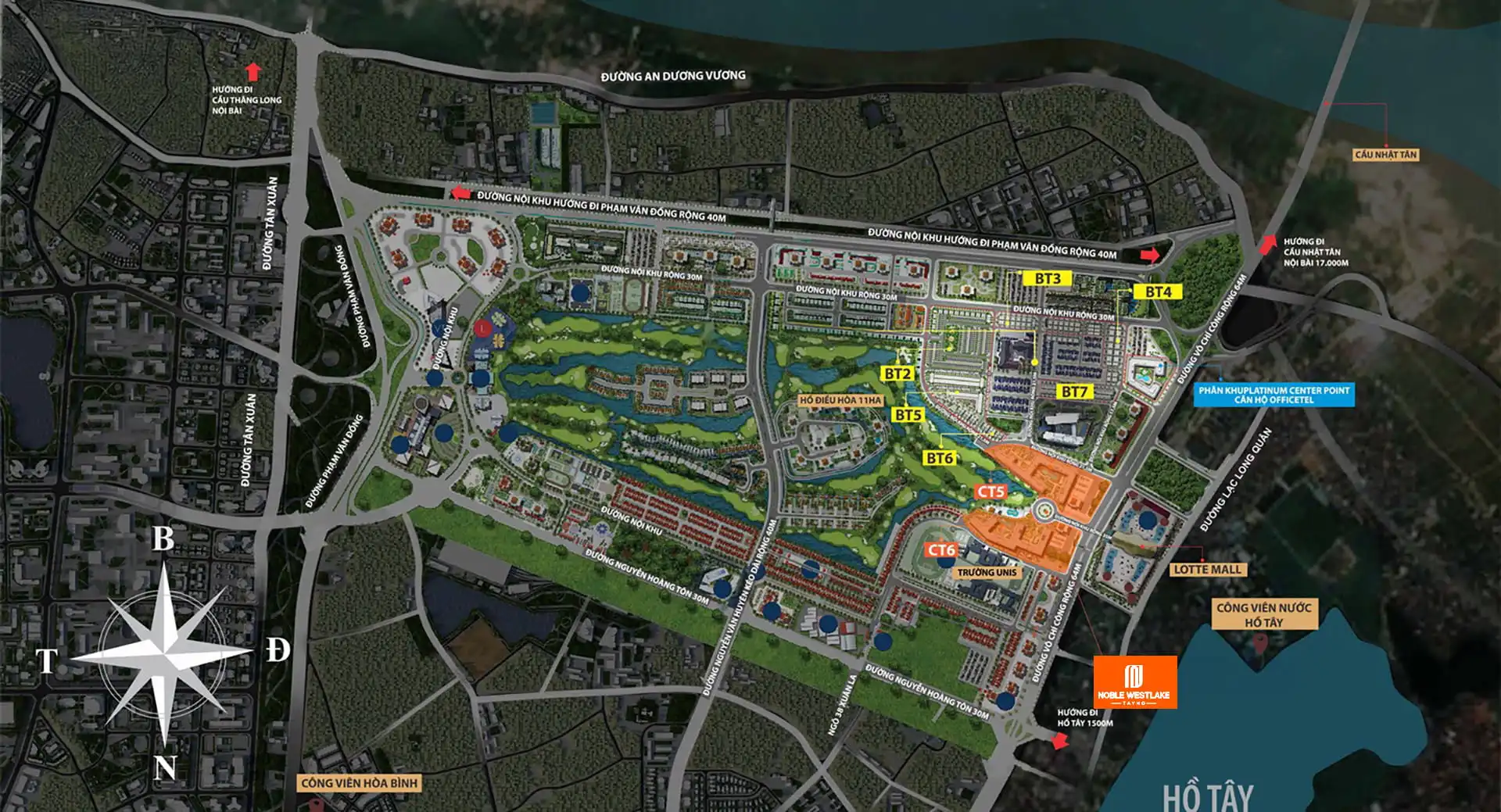 Vị trí dự án chung cư Noble West Lake Hanoi