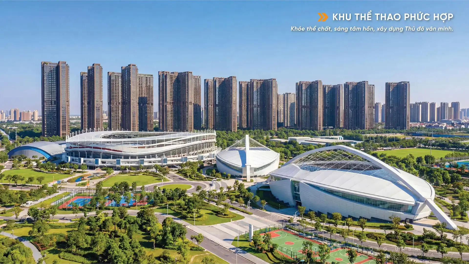 Khu thể thao ngoài trời tại The Grand Riveria phục vụ cư dân Khu thể thao ngoài trời tại The Grand Riveria phục vụ cư dân