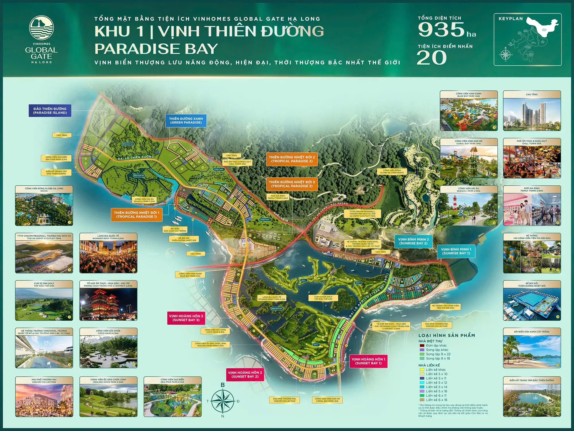 Tổng mặt bằng phân khu Vịnh Thiên Đường tại Vinhomes Global Gate Hạ Long Tổng mặt bằng phân khu Vịnh Thiên Đường tại Vinhomes Global Gate Hạ Long