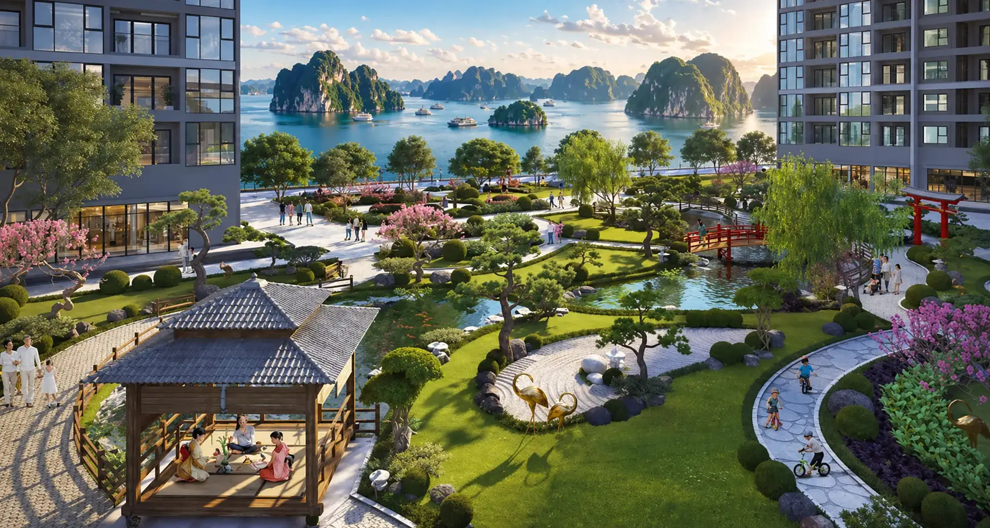 Không gian xanh tại Vinhomes Global Gate Hạ long